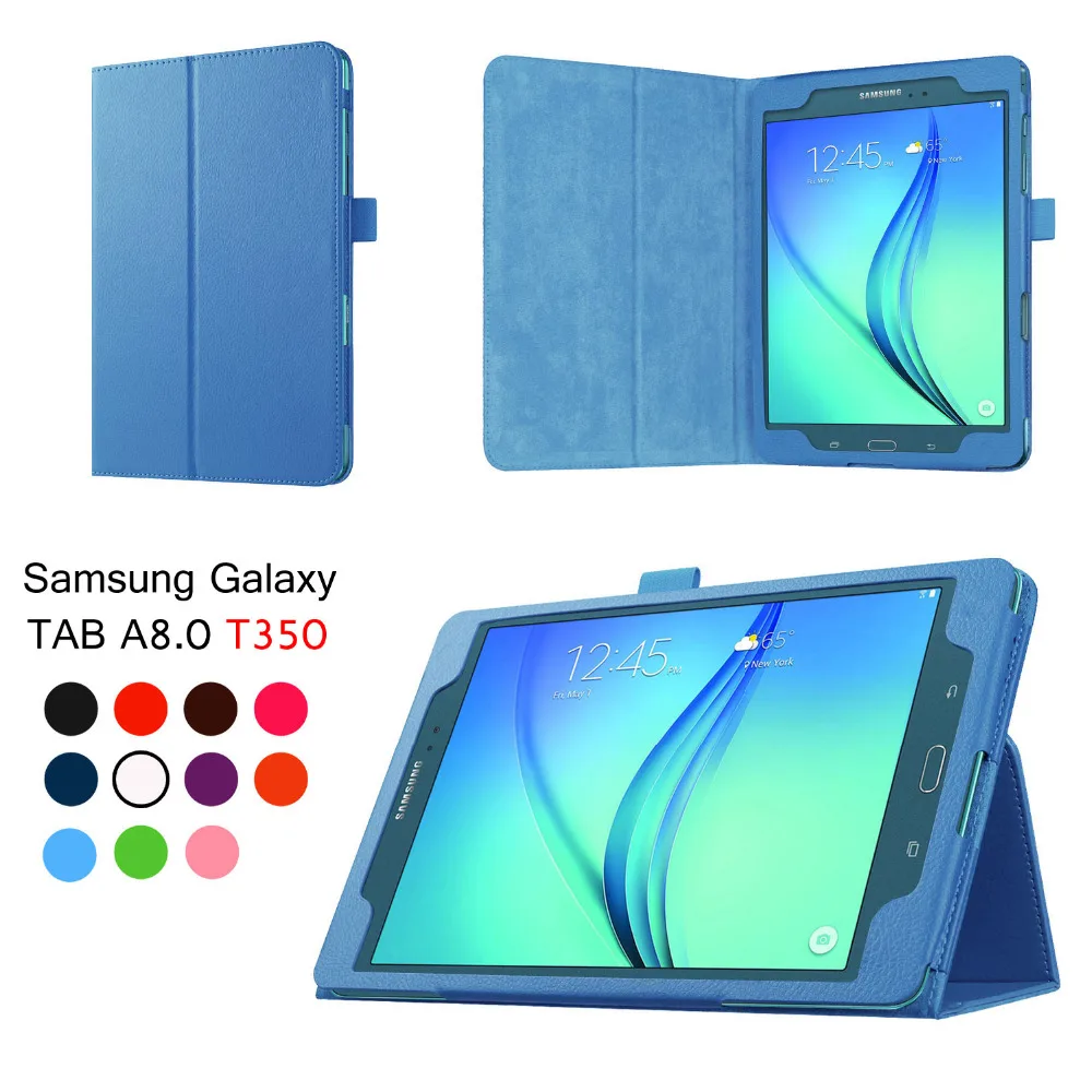 Кожаный чехол книжка Litchi с подставкой кожаный для Samsung Galaxy Tab A 8 0 T350 T351 T355 T355C