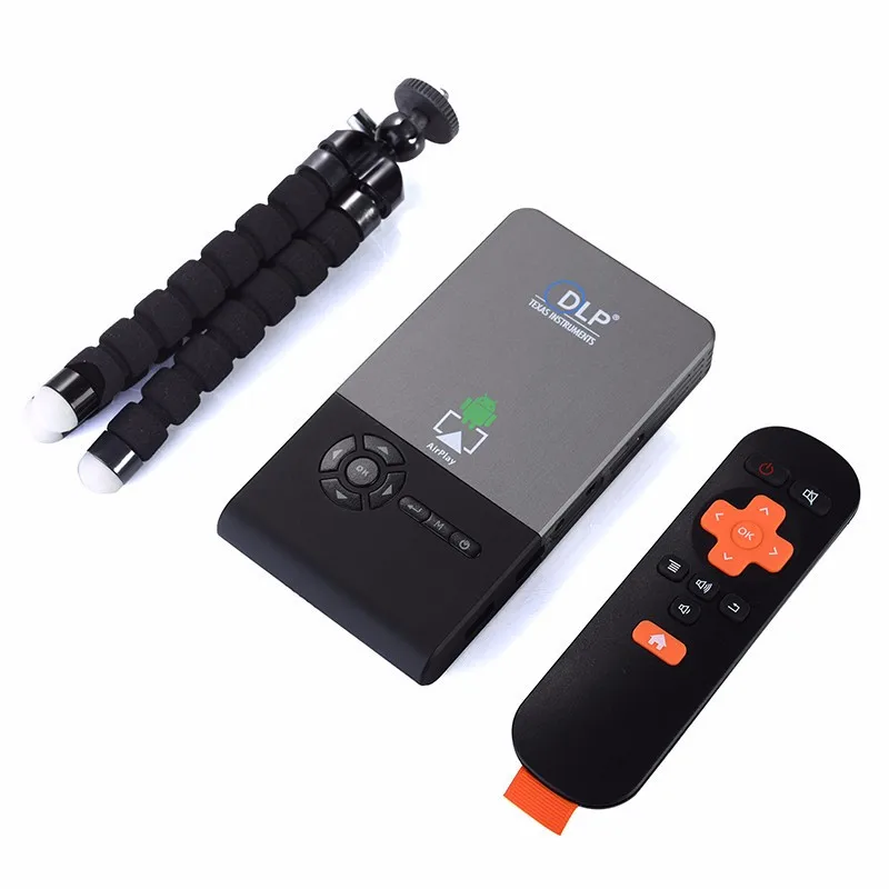 С2 Мини Smart LED Проектор DLNA Android 4.4 Wi-Fi Bluetooth DLP 1080 P Домой Proyector Поддержка AirPlay Miracast 2017