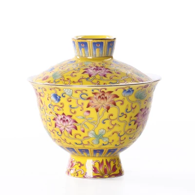 Керамическая чашка для чая Jingdezhen эмалированная крышка чаша китайский большой