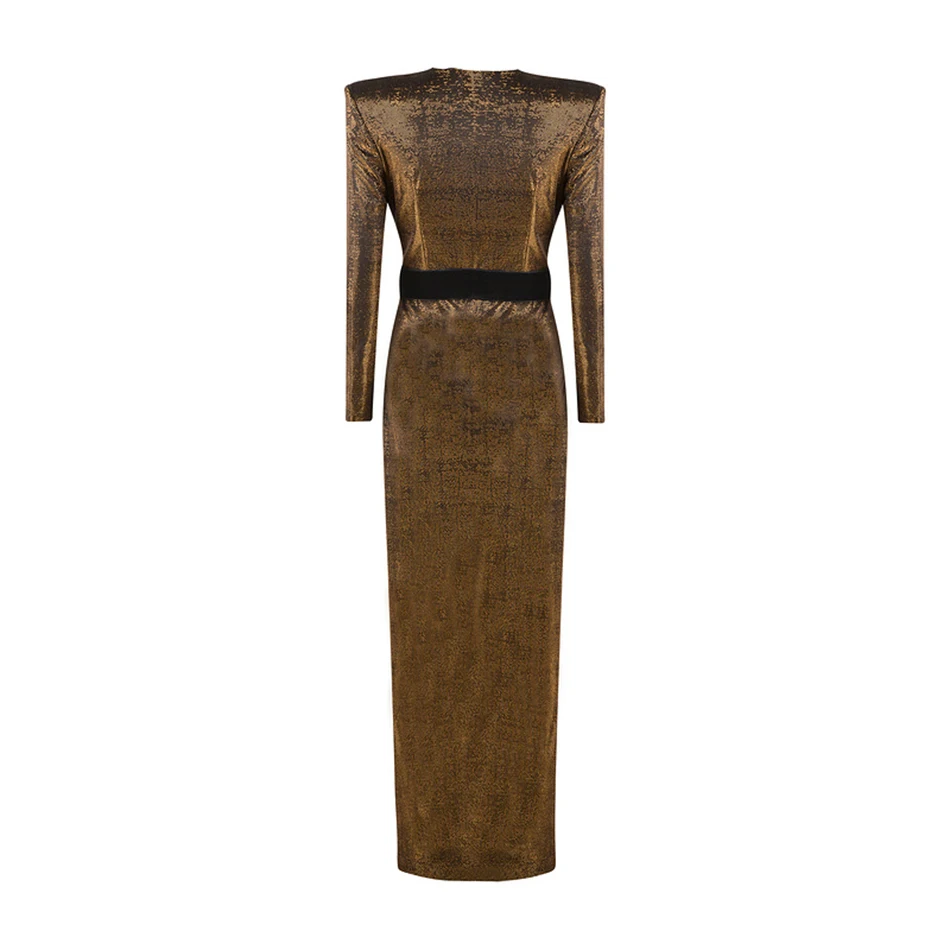 Женское платье с длинным рукавом длинное блестками и бусинами 2020|runway dress|women maxi