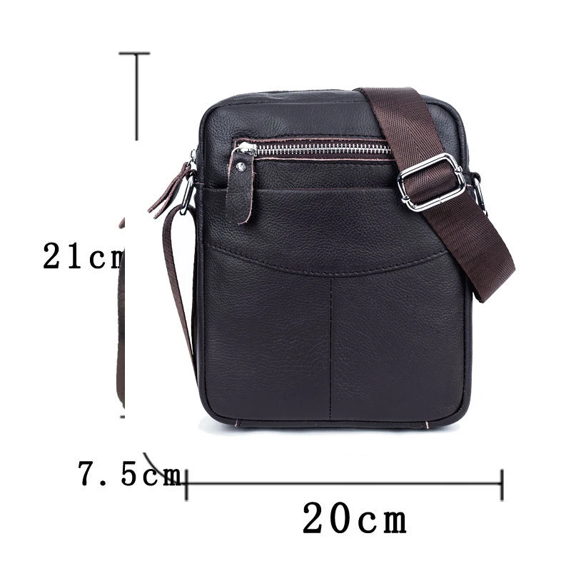 Натуральная кожа Мужская Мода Стиль Casual Crossbody тонкий слинг сумка портфель