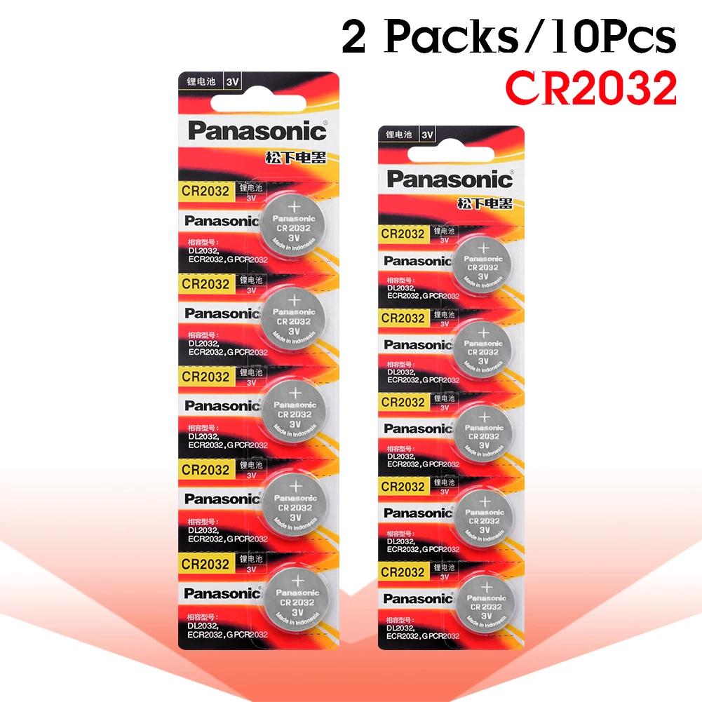 PANASONIC cr2032 10 шт. Оригинальный Новый аккумулятор для 3 в кнопочных элементов