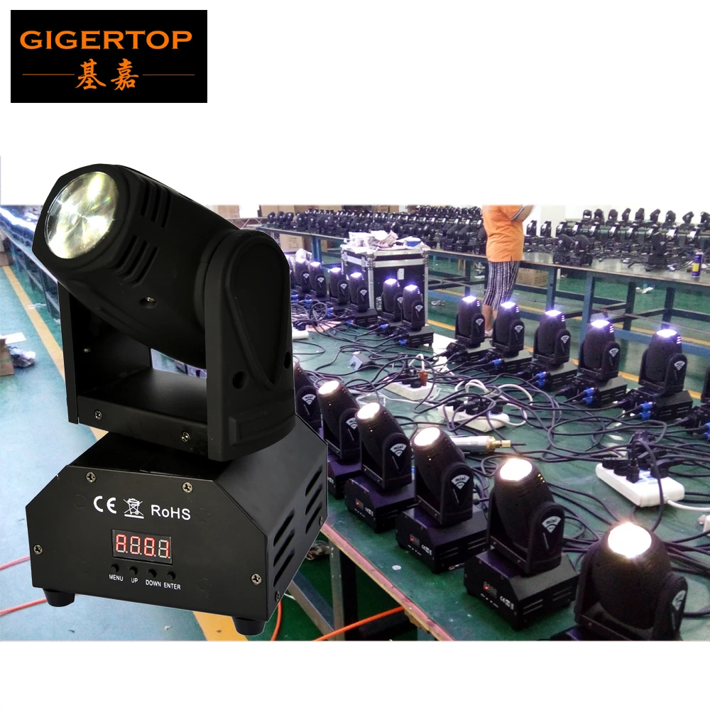 Мини-светодиодный просветильник Тор с подвижной головкой 15 Вт 110-240 В DMX 9/16 каналов