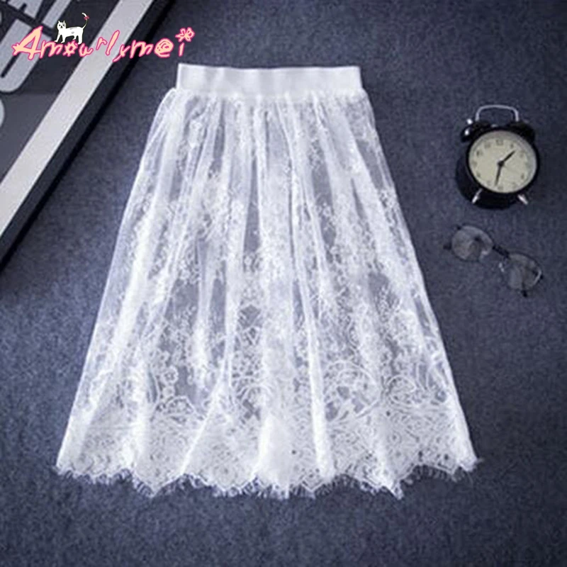 Летняя женская юбка в японском стиле Милая принцессы девушки Мори Лолиты черная