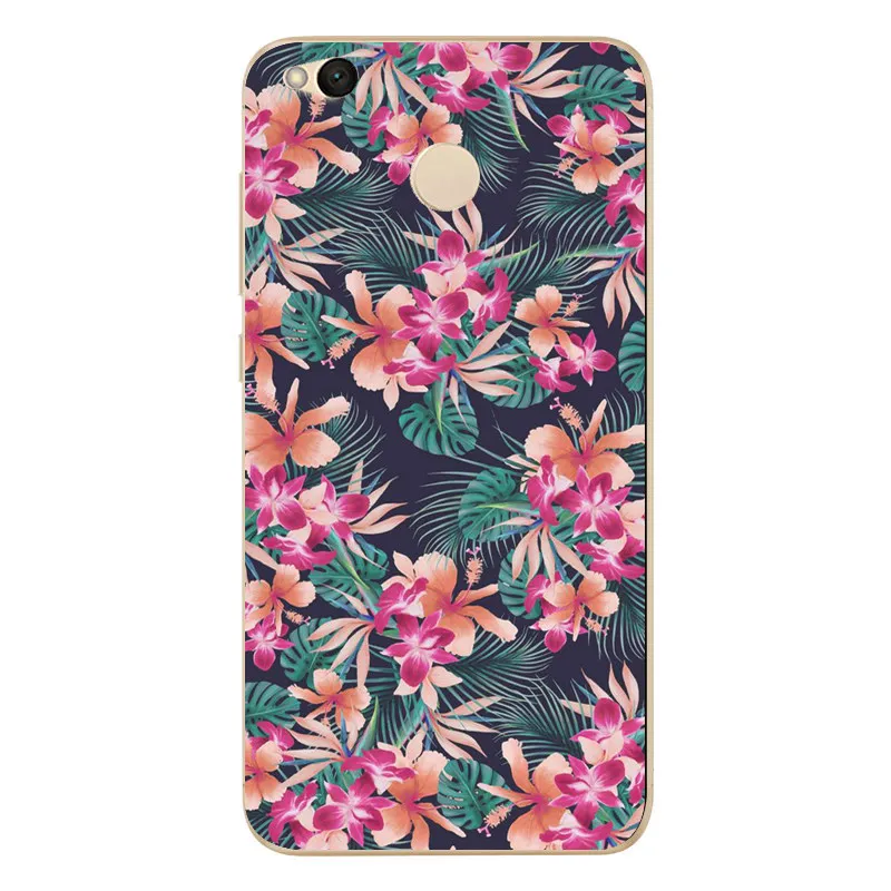 For Xiaomi Redmi 4X Note 4A 3 Case Soft TPU Cover Design charming flower Mi A1 4 Pro Phone Back D123 |