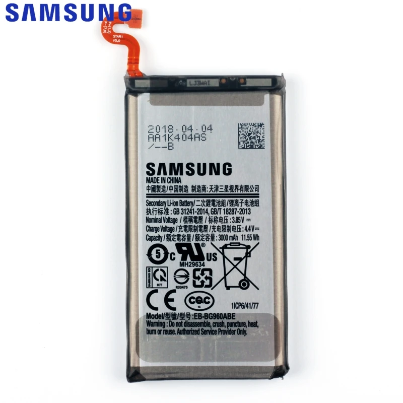 Оригинальная запасная батарея Samsung для SAMSUNG Galaxy S9 G9600 настоящая телефона EB BG960ABE 3000