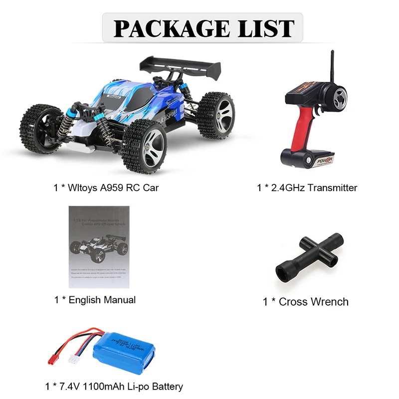 Wltoys A959 обновленная версия RC автомобилей 1/18 масштаб 4WD 2 4 г Электрический RTR