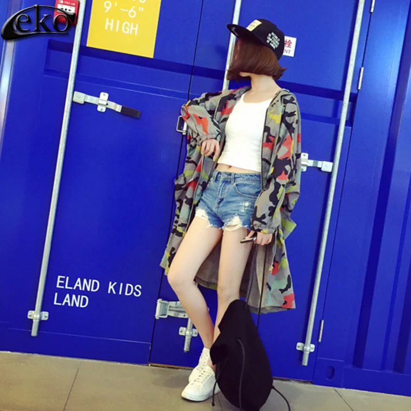 Тренчкот женский Камуфляжный с длинным рукавом карманами и принтом|print trench coat|trench