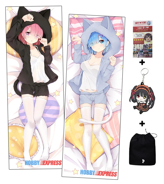 

Наволочка для подушки для обнимания Otaku Waifu, хобби экспресс, дакимакура, рам и рем Re Zero ADP18075-1