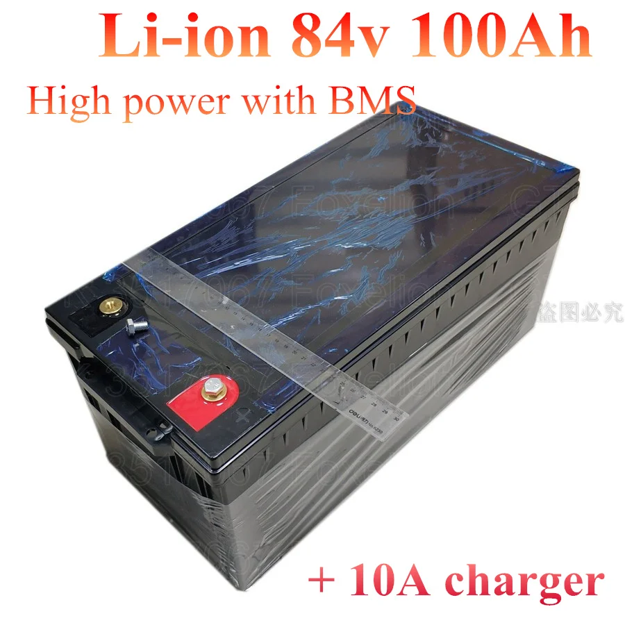 Литиево-ионная 84v 100Ah 80Ah литий-ионный аккумулятор 100A BMS для 8000 Вт 8kw велосипед