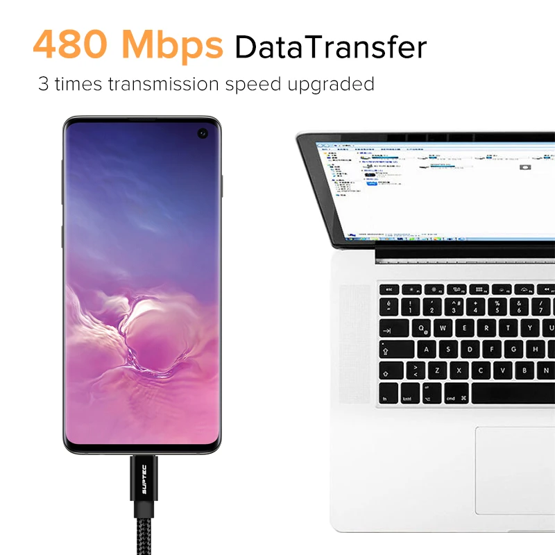 USB кабель SUPTEC типа C для быстрой зарядки телефона Type Samsung S10 S9 S8 Plus Xiaomi K20 Pro Oneplus
