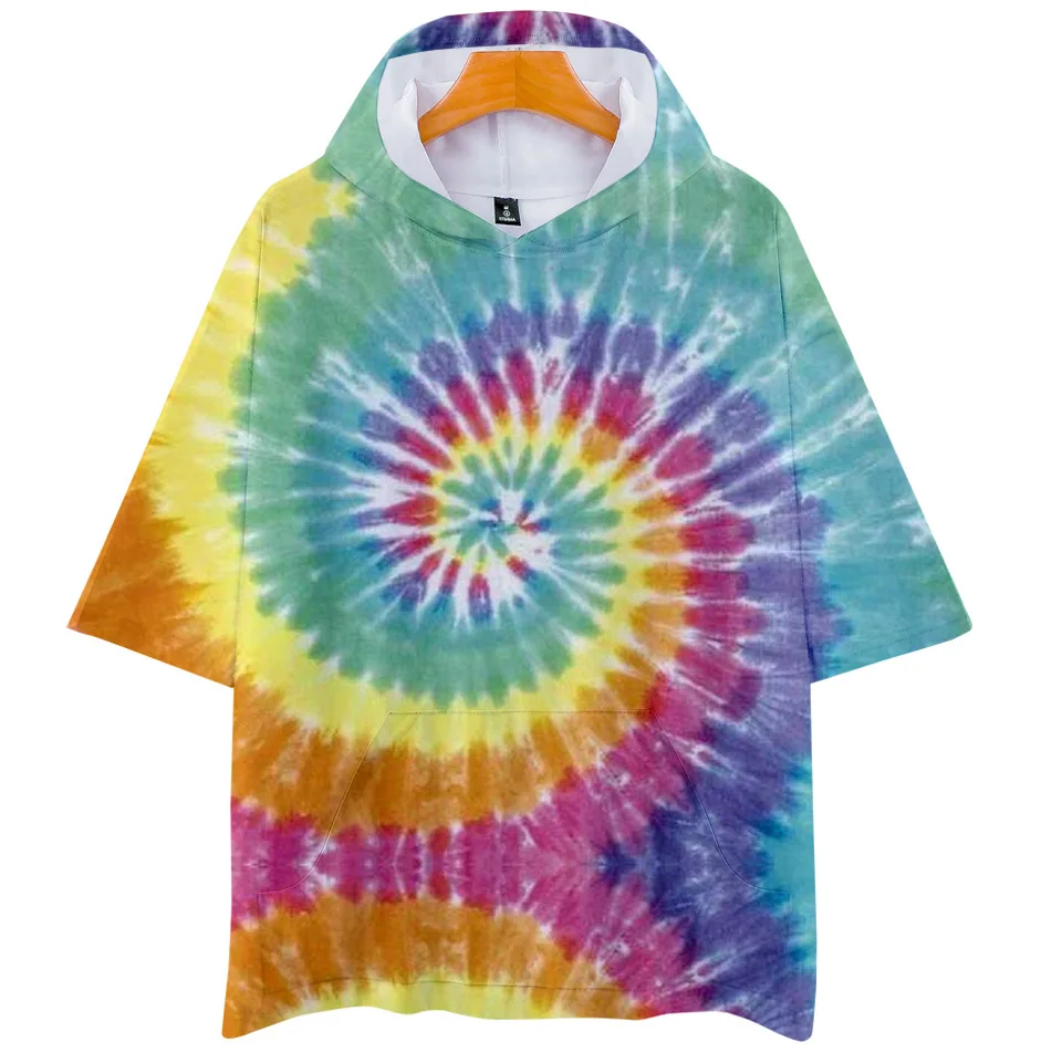 Tie Dye Flashbacks 3d Printed Harajuku hoodies t shirt Boys/Girls colorful psychedelic t-shirt Tops Short Sleeve tshirt Clothes | Мужская