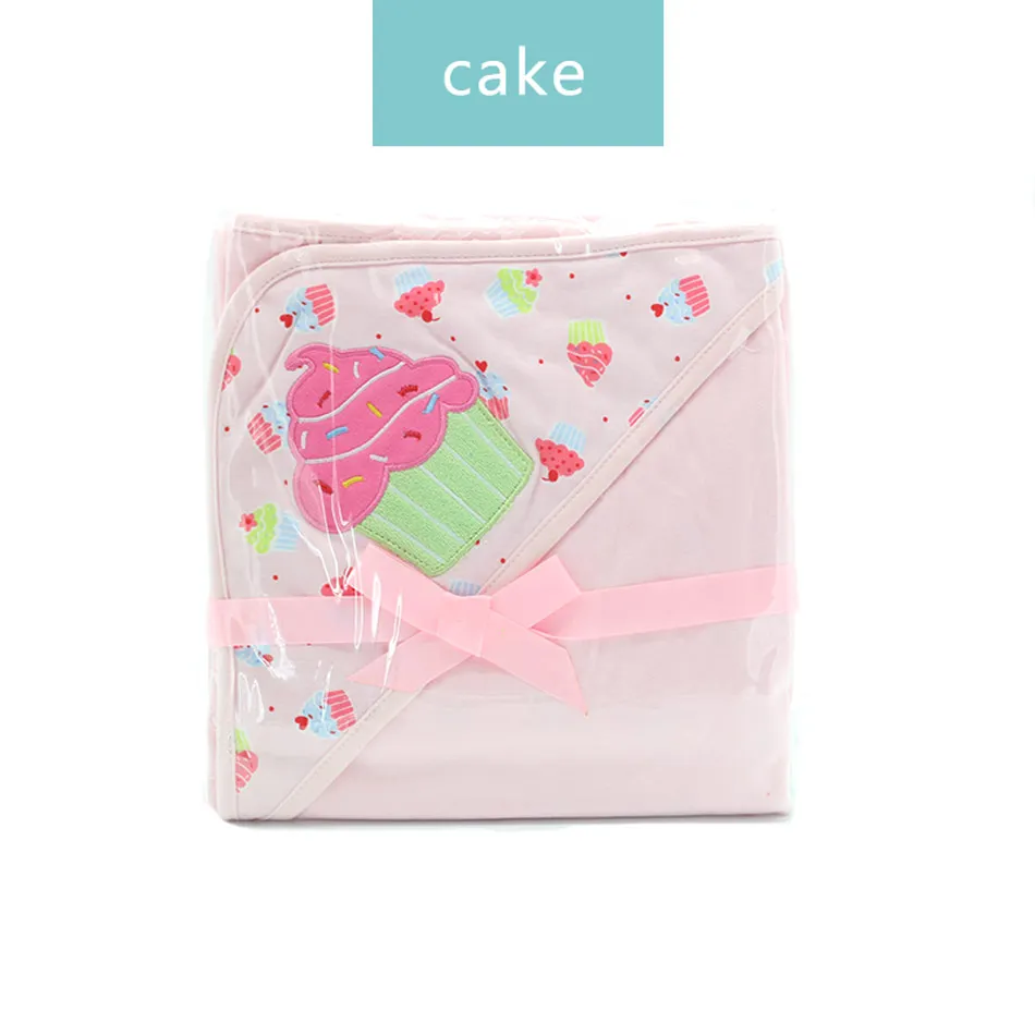 cake Happy Flute 78*78 см, 1 шт., детское банное полотенце с капюшоном для малышей/детский халат с героями мультфильмов/необходимое для ванной/детское одеяло - Цвет: cake