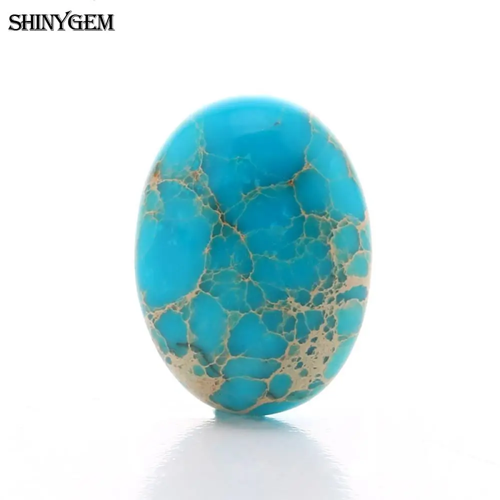 ShinyGem 13x18 мм Овальный Синий Морской осадочный Jaspers кабошон Гладкий изогнутый натуральный камень кольцо Кабошон для изготовления ювелирных изделий 10 шт./лот