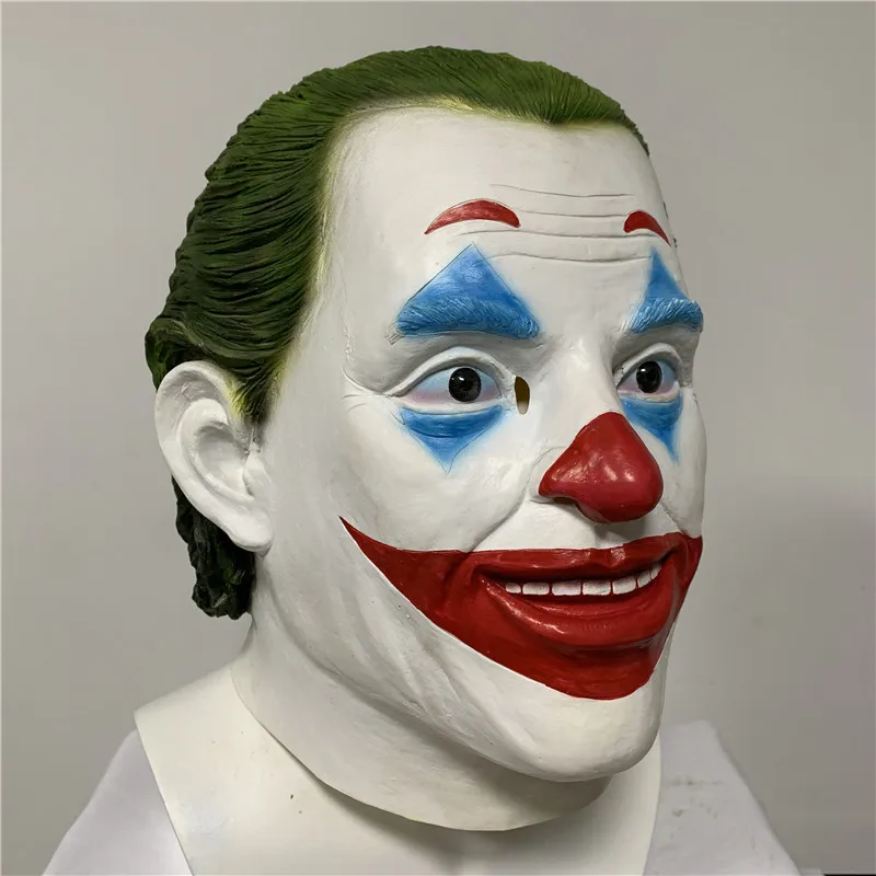 Joker маска фильм Темная ночь Косплэй ужас Клоун Маска Хэллоуин латекс Маскарадный