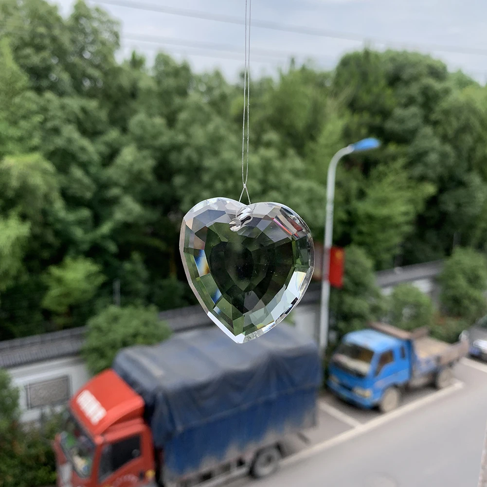 Новый стиль любовь сердце Ловец Солнца граненый Призма стеклянная Хрустальная