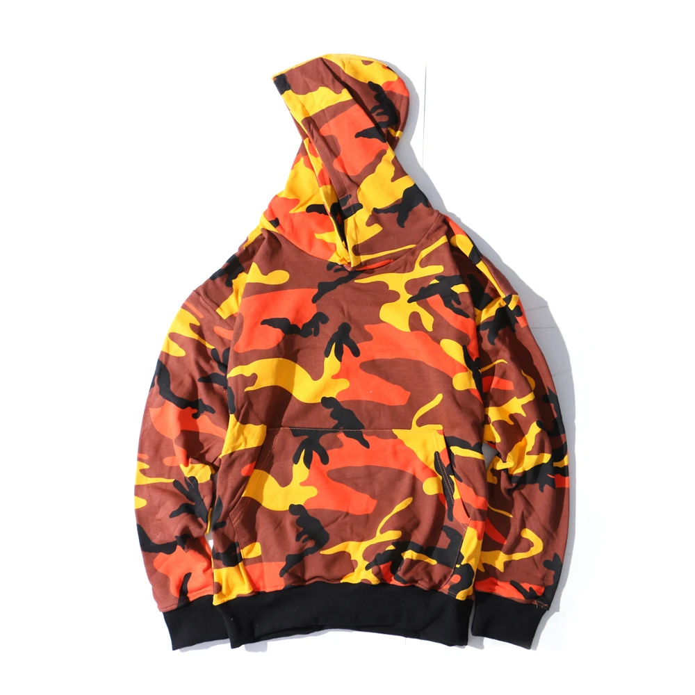 Aelfric Eden Camo толстовки мужские хип-хоп Камуфляжный пуловер толстовки мужские модные повседневные хлопковые худи уличная одежда 8 цветов St08 - Цвет: Оранжевый