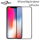 10 шт. для iPhone X XR XS 11Pro Max 3D изогнутый край 9H Закаленное стекло Защитная пленка из углеродного волокна для iPhone 6 6s 7 8 Plus