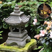 japanese style outdoor floor courtyard resin solar lamp palace lanterns landscape lights home gardening decoration zen