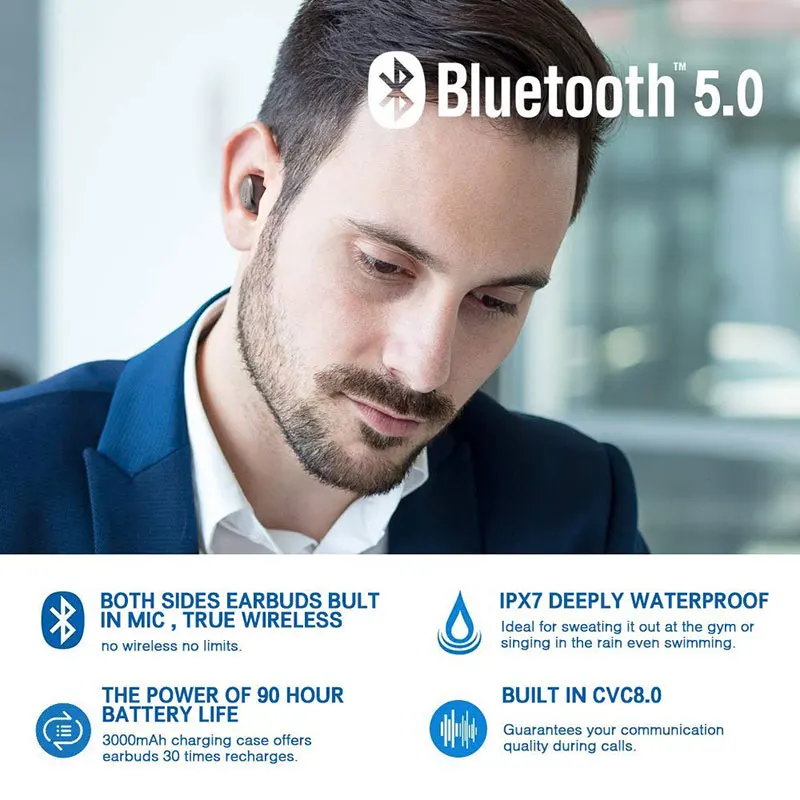 TWS-S8 Беспроводная Bluetooth-гарнитура Touch Mini новинка 5 0 спортивные наушники