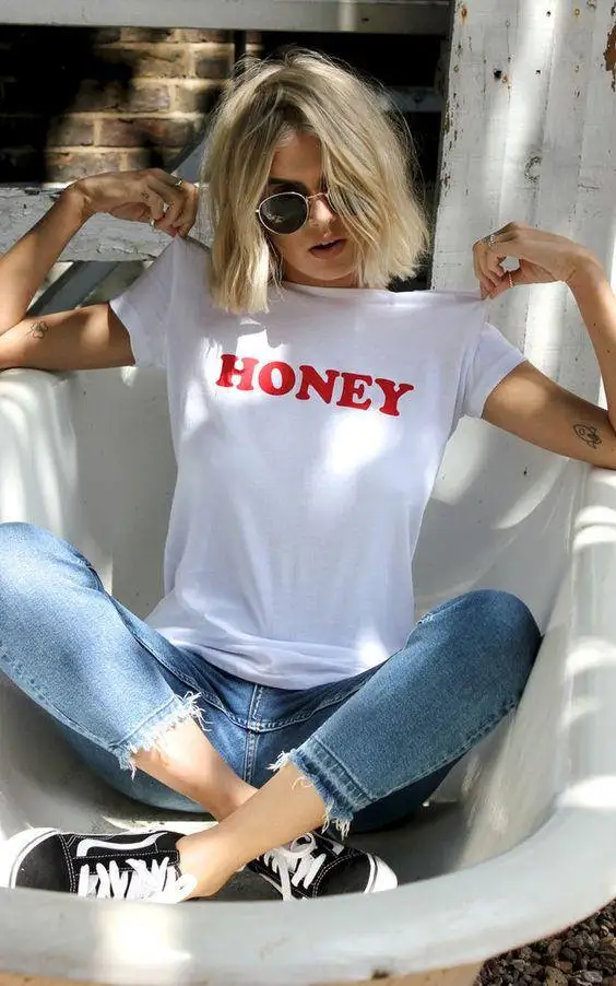 Модная футболка Honey повседневные топы футболки moletom do tumblr Для страстных страстей