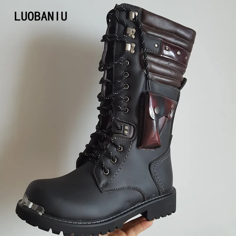 2020 New Military boots winter men boots tactical boots leather men shoes Lace-Up men botas zapatos hombre australian boots