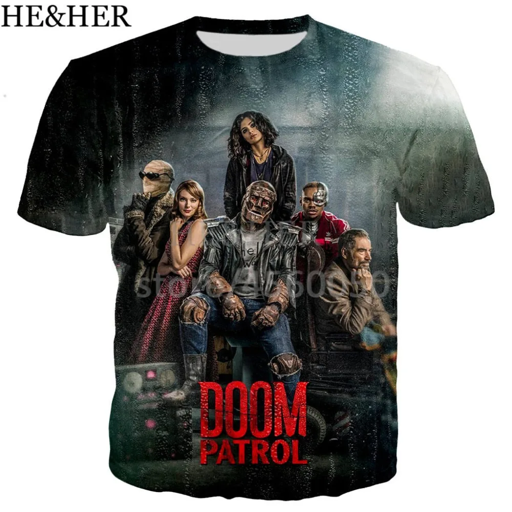

The Doom Patrol t shirt men women 3D print Novelty funny t shirts summer tops hip hop tshirt streetwear