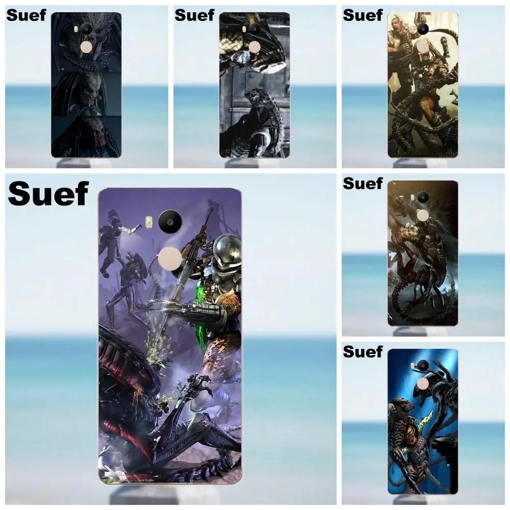 Suef для Xiaomi Redmi 4 3 3S Pro Mi3 Mi4 Mi4i Mi4C Mi5 Mi5S Mi Max Note 2 мягкие чехлы Alien Vs Predator Avp Hunter|note 2|note