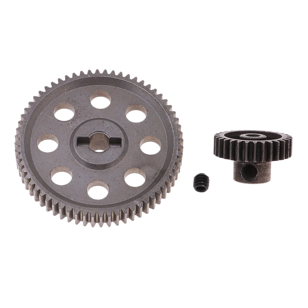 

Steel Diff Main Gear 64T & Motor Pinion 29T for HSP 94123 1/10 RC Truck Car