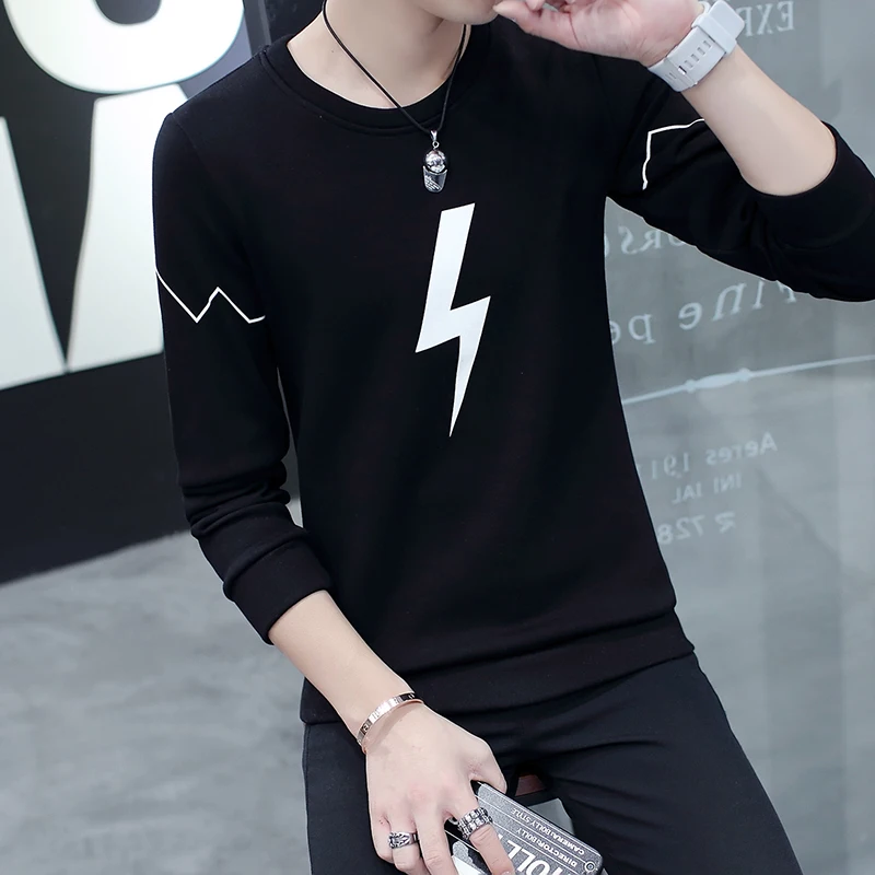 Мужская футболка с длинными рукавами весеннее пальто трендовая Повседневная