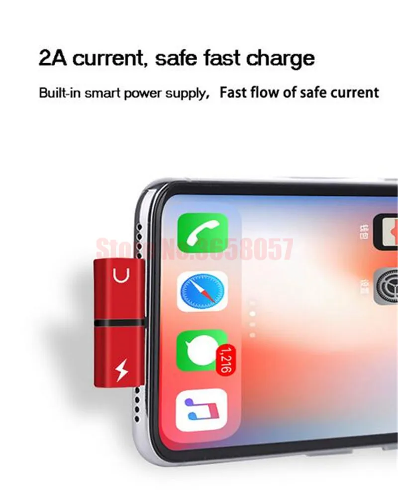 10 шт. 2 в 1 аудио адаптер для iPhone 7 8 Plus X разъем разветвитель зарядное устройство адаптер для наушников AUX кабель