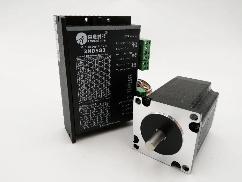 Шаговый двигатель с ЧПУ Leadshine 3ph NEMA23 57 мм 1 5 Нм 20 ~ 50 В постоянного тока 2 а для