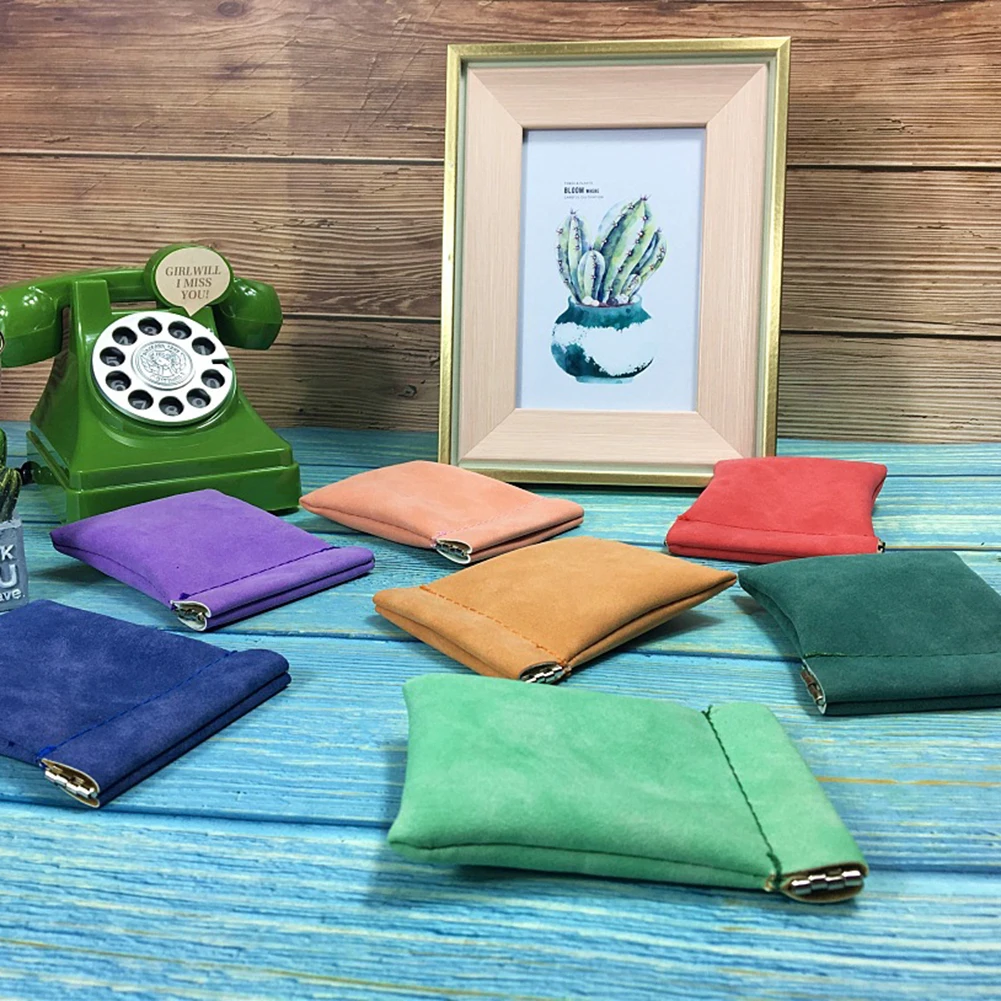 Женский кошелек для мелочи из искусственной кожи унисекс маленькая короткая