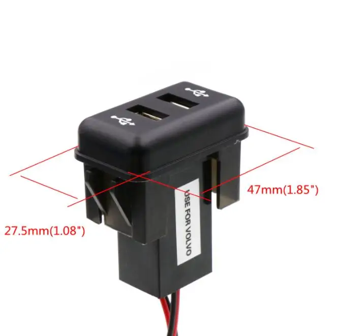 Зарядное устройство с двумя USB-портами 24 В постоянного тока адаптер для VOLVO truch