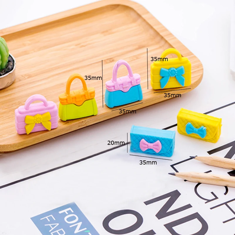 4 шт./лот забавная сумочка резиновый карандаш ластик новинка чистящий