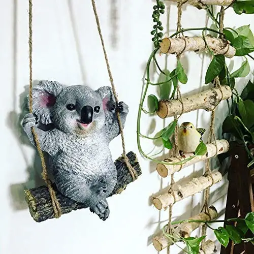 1 шт. фигурки Коала медведя с имитацией качелей садовое украшение уличные
