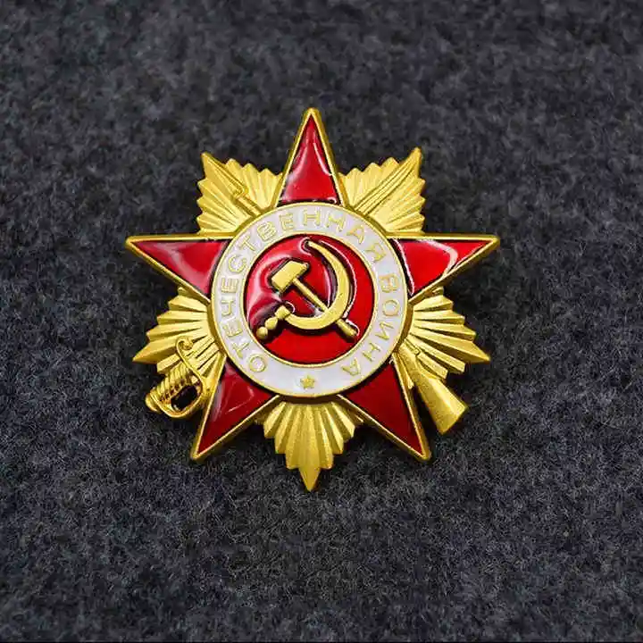 WW2 Золотая Звезда значок СССР труда, медаль почета CCCP медаль на заказ Ленин Красная звезда медали - Цвет: Небесно-голубой