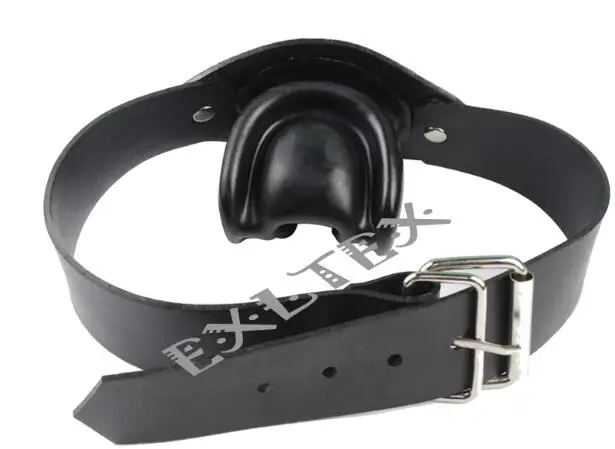 Black mout with belt Латексная маска капот взрослый костюм фетиш латексная резиновая маска с кляпами пояс связывание с черным красным ртом губы перед языком капюшон БДСМ - Цвет: Black mout with belt