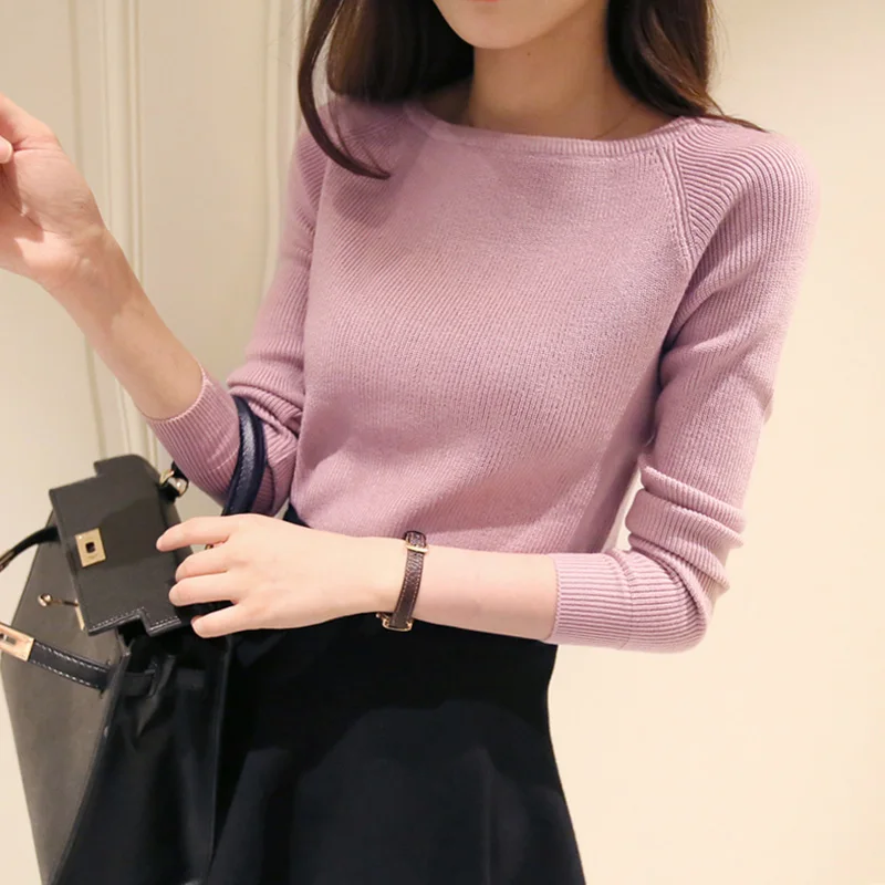 

OHCLOTHINGSweater female Spring cashmere sweater women's fashion sexy sweater and pullover sweater warm long sleeve knit sweater