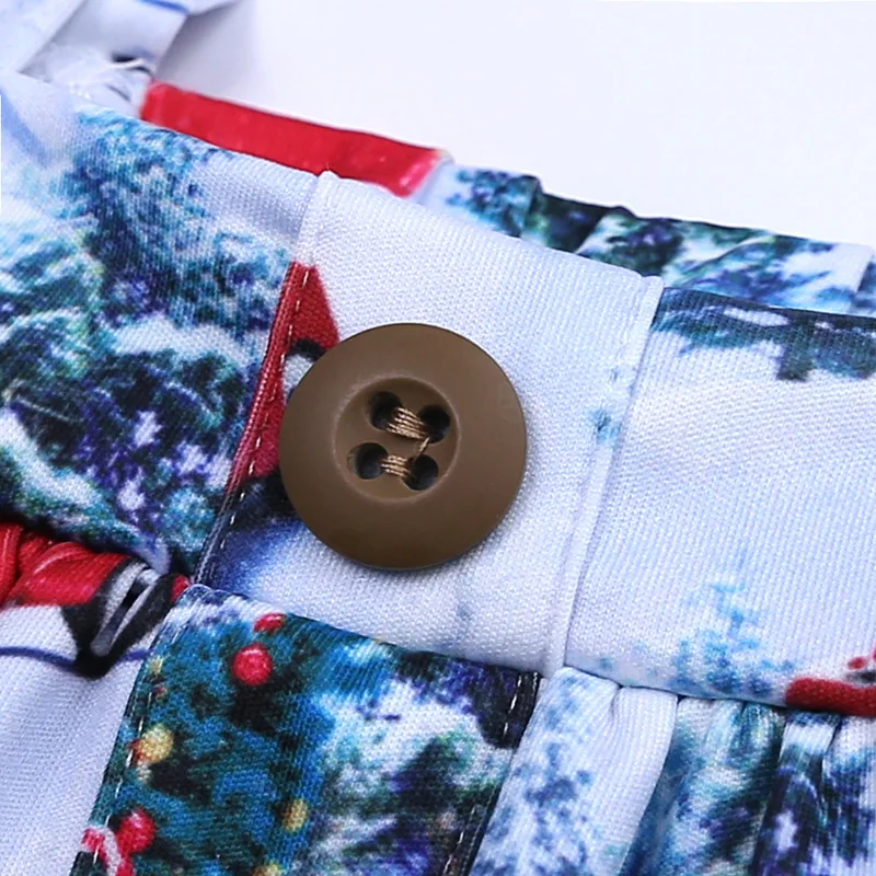 Рождественское платье для маленьких девочек Одежда футболка с длинными рукавами