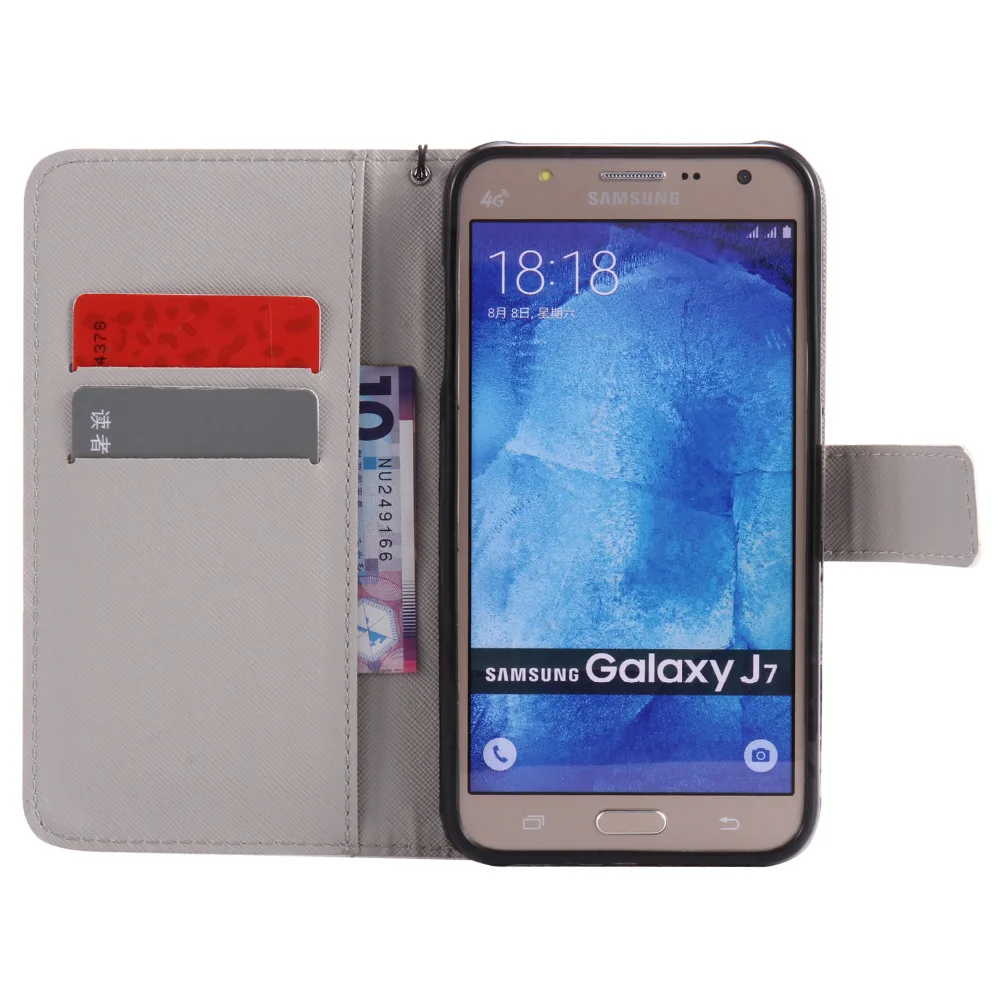 Париж Эйфелева башня шаблон кошелек Подставка держатель чехол для Samsung Galaxy J7 j7008