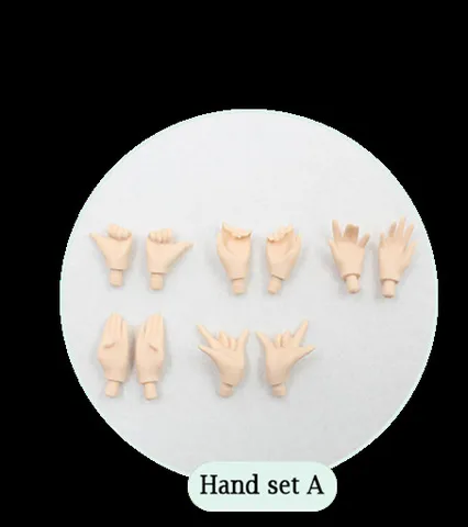 ICY DBS Blyth Hand Set для шарнирного корпуса белый, телесный, коричневый, черный, суперчерная кожа 1/6 BJD