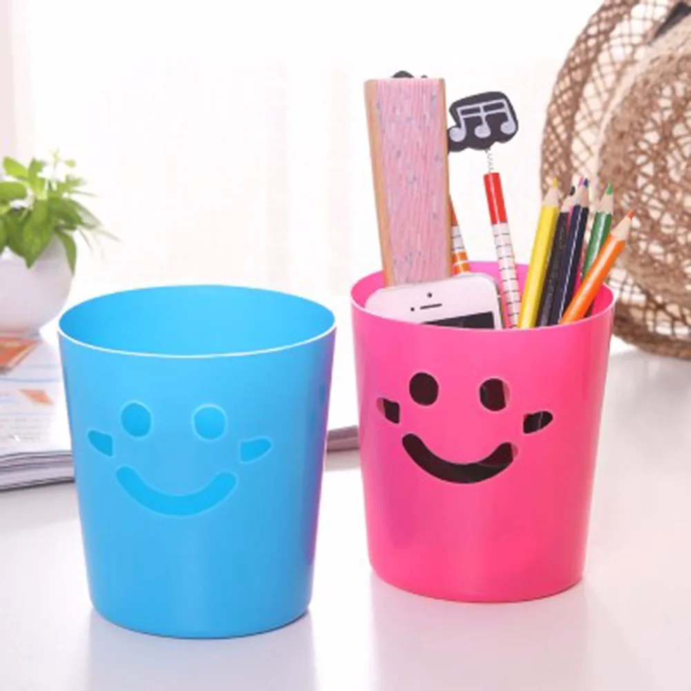 1 шт. пластиковый держатель для ручек со смайликом школьных канцелярских и