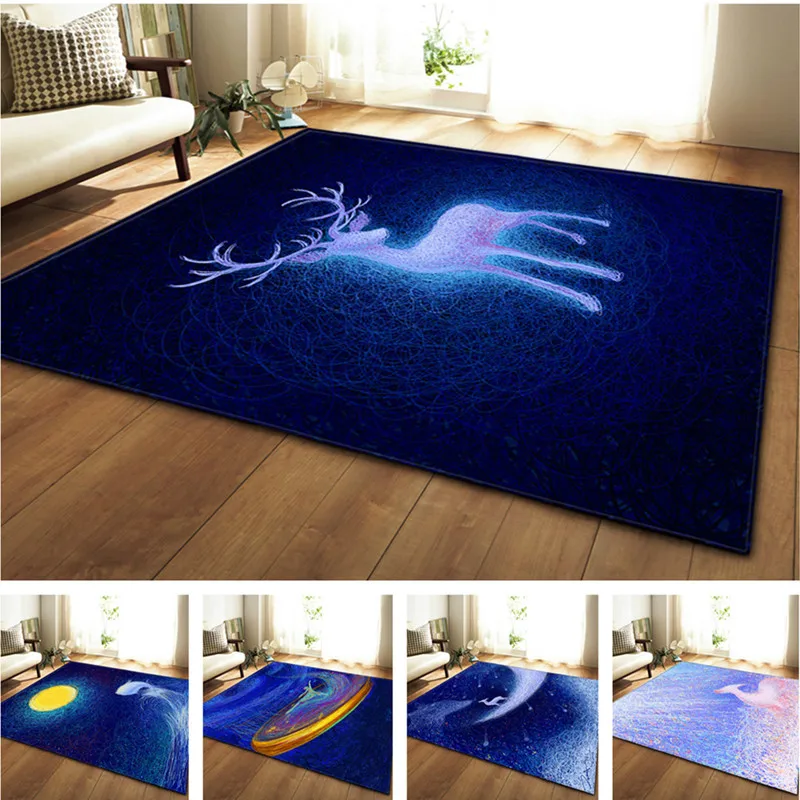 Современный ковер с оленем лося простой рисунок для гостиной спальни ресторана