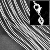 promotion 10pcs cheap wholesale fine jewelry real 925 sterling silver box venice chains necklace high quality 18 inch