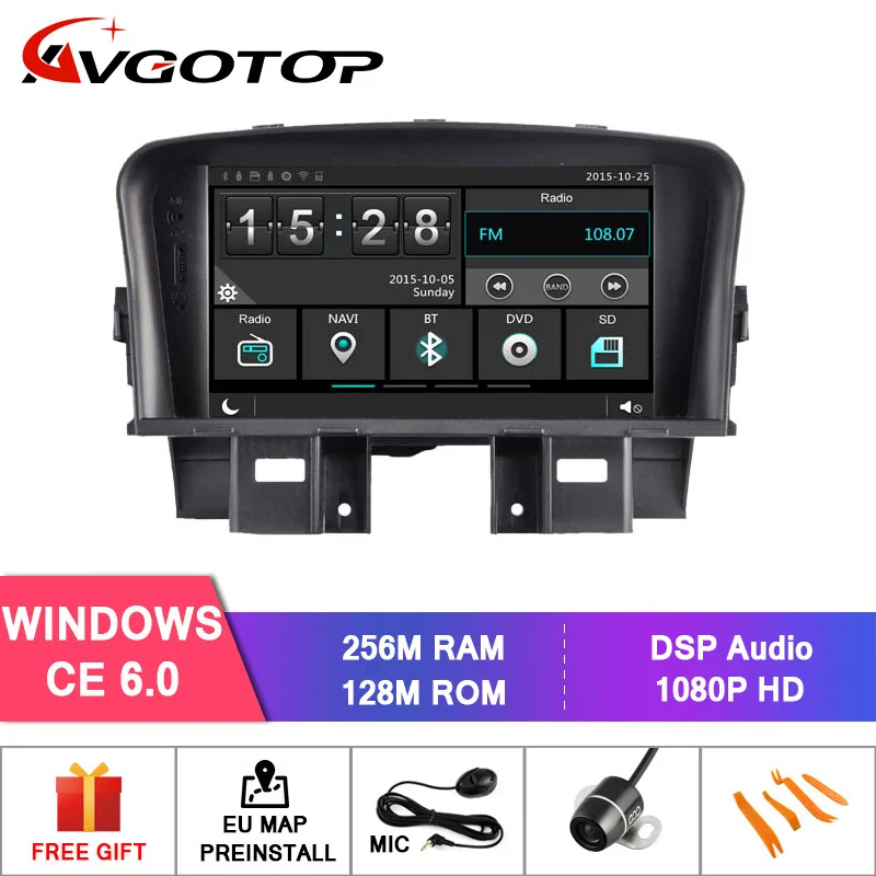 Wince 6.0 AVGOTOP Android 9 Wince автомобильный Радио dvd-плеер для CHEVROLET CRUZE 2008-2013 2G 16G автомобиля gps МУЛЬТИМЕДИА - Цвет: Wince 6.0