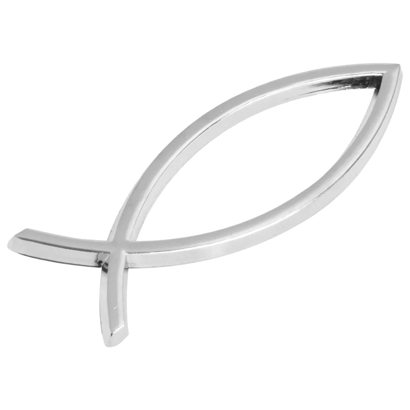 2pcs 3D Silver Jesus Symbol Badge Sticker Distinctive Decoration for Car | Автомобили и мотоциклы