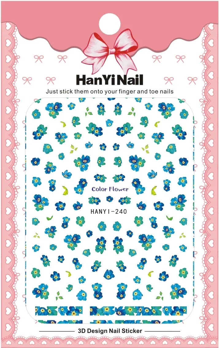 HANYI-240 HY233-241, Новое поступление, самоклеющиеся ногти, художественная наклейка, обертки для ногтей, наклейки, наклейки на осень, листья, Череп, розы, маникюрные наклейки - Цвет: HANYI-240