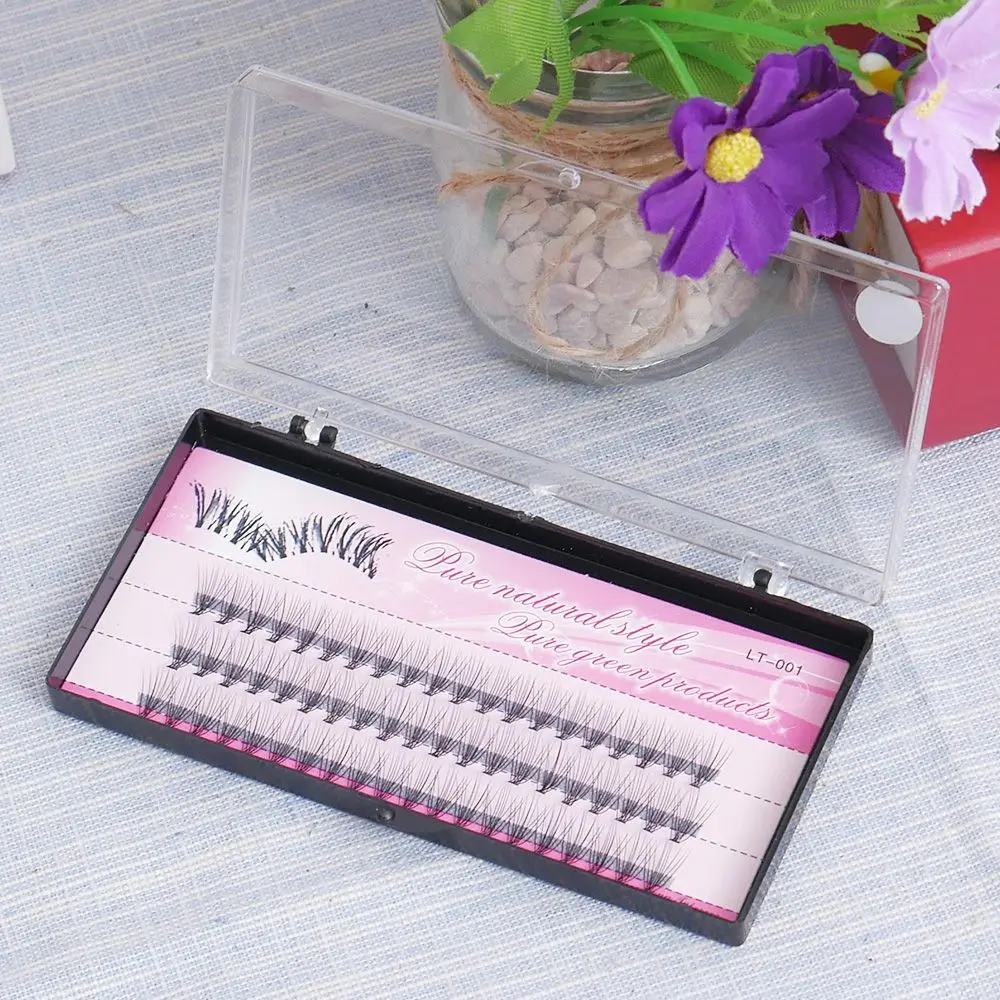 

60 Bundle Makeup Individual Cluster Natural Long Eye Lashes Fake False Extension Black False Eyelashes Makeup Tools Handmade