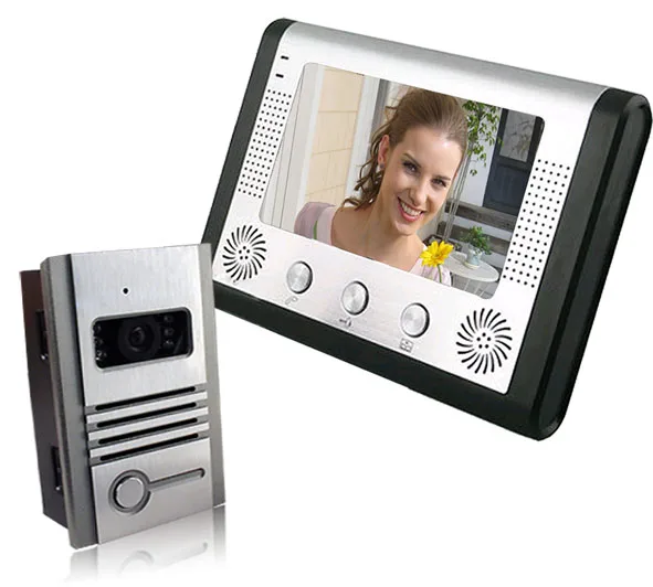 

wired 7 Inch Video Door Phone Doorbell Intercom Kit 1 camera 1 monitor